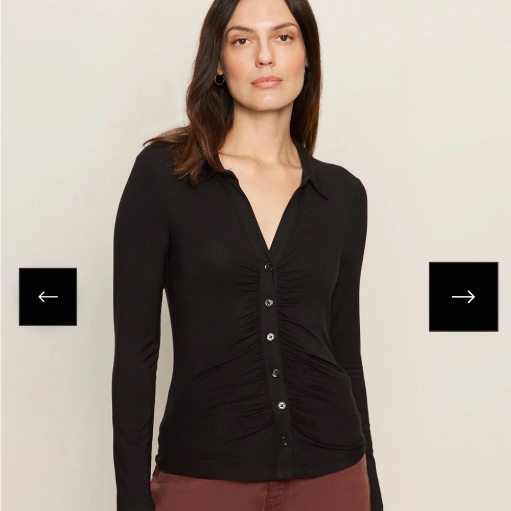 Women’s Sanctuary DREAMGIRL KNIT BUTTON UP TOP - BLACK - Sz XL